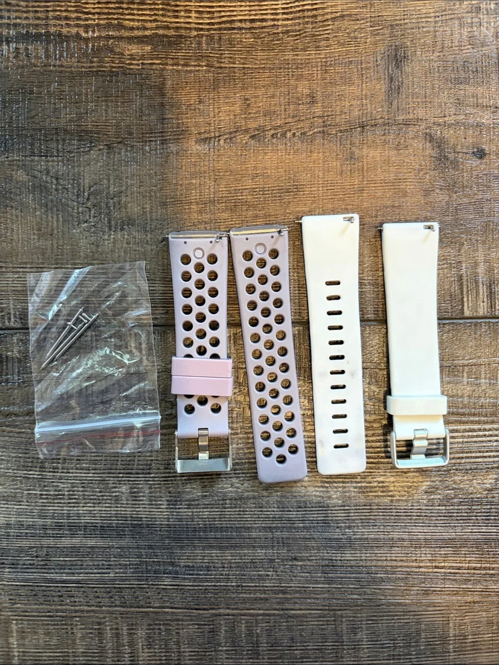 fitbit Versa 2 Rose Gold Case with Periwinkle Perforated Sport Band